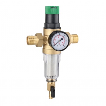 Water filter with pressure meter